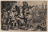 TvB G 4301
<br/>
Horatius Cocles verdedigt de Subliciaanse Brug
<br/>
<em>Pencz, Georg (ca.1500-1550)</em>